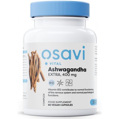 Osavi Ashwagandha Extra, 400 mg, 60 vegan kapslí