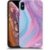 Pouzdro a kryt na mobilní telefon Apple Pouzdro Picasee silikonové Apple iPhone XS Max - Pink liquid čiré