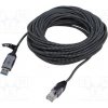 usb kabel Goobay 74400 slim USB 3.0, RJ45 vidlice,USB A vidlice, niklovaný, 15m