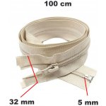 Zip spirálový Dělitelný Béžový 5 mm délka 100 cm – Hledejceny.cz