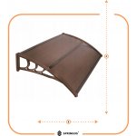 Springos Polyroof 150x75 cm hnědá – Zboží Mobilmania