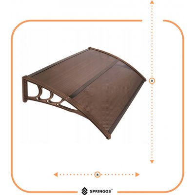 Springos Polyroof 150x75 cm hnědá – Zboží Mobilmania