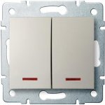 Kanlux LOGI Dvojité tlačítko s LED krémová 25130 – Hledejceny.cz