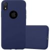 Pouzdro a kryt na mobilní telefon Apple Cadorabo Case pro Apple iPhone XR v barvě CANDY DARK Modrá Flexibilní TPU silikonový kryt Ultra Slim Soft Back Cover Case Bumper