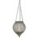 Nefertitis Svícen závěsný skleněný na čajové svíčky šedý NF31584 - 19 cm – Hledejceny.cz