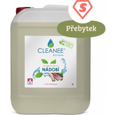 Cleanee EKO gel na nádobí rebarbora 5 l – Zboží Dáma