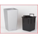 Lechuza Květináč Cubico Stříbrná 22 cm – Hledejceny.cz