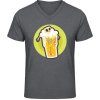 Pánské Tričko Soft-Style V Triko Gildan - Design - Smrtka v pivní sklenici - Dark Heather Grey