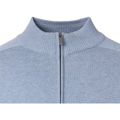 Casa Moda bavlněný rozepínací svetr bledě modrý melír – Hledejceny.cz