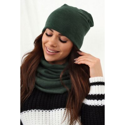 Fashionweek dámská čepice a šála cashmere touch S2468 Zelená – Hledejceny.cz