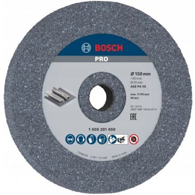 BOSCH KOTOUČOVÝ BRUSNÝ KOTOUČ PRO METAL GRINDING WHEEL 150x20x20 G60 NA KOV – Hledejceny.cz