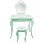 Pro-Tech shop kosmetický stolek se zrcadlem a stoličkou 62249 PHO3549 mátový – Zboží Dáma