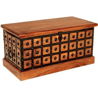LAKŠMI Jali 90 × 45 × 45 z indického masivu palisandr light honey – Zboží Dáma