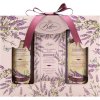 Kosmetická sada Bohemia Gifts & Cosmetics Lavender krémový sprchový gel 100 ml + vlasový šampon 100 ml + krémové mýdlo s glycerinem 100 g dárková sada