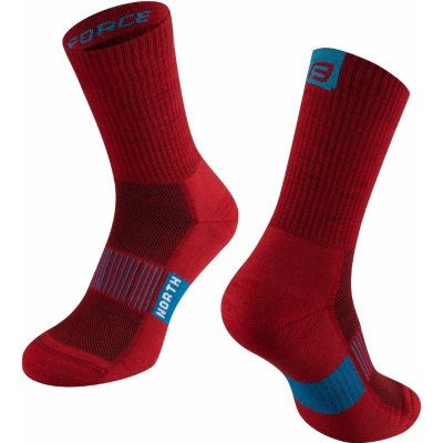 Force ponožky NORTH červeno-modré