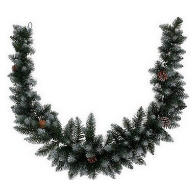 M.A.T. Group Dekorace GIRLANDA 180cm PVC zelená s bílými koncovkami 386897 – Zboží Dáma