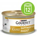 Krmivo pro kočky Gourmet Gold Raffiniertes Ragout Hovězí 12 x 85 g