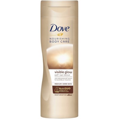 Dove Body Love Care + Visible Glow Self-Tan Lotion samoopalovací hydratační mléko Medium To Dark 400 ml – Hledejceny.cz