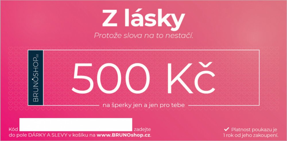 BRUNOshop.cz Elektronický poukaz Z LÁSKY 500 Kč P0010 | Srovnanicen.cz