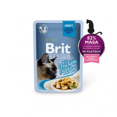 Brit cat adult Premium with Chicken Fillets in Gravy 85 g – Zboží Mobilmania