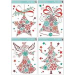 Okenní folie barevné obrázky z vloček 33,5x25,5cm – Hledejceny.cz