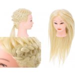 KIK KX6961 Cvičná hlava s přírodními vlasy 60-70 cm blond – Zboží Dáma