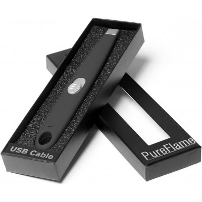 PureFlame plazmový s USB nabíjením černá