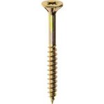 Univerzální vrut 6,0x100 PZ, zapuštěná hlava částečný závit, zinek žlutý, 80ks – Sleviste.cz