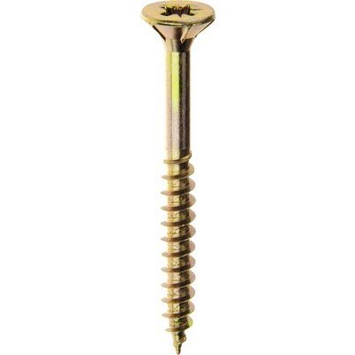 Univerzální vrut 6,0x100 PZ, zapuštěná hlava částečný závit, zinek žlutý, 80ks – Sleviste.cz
