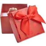 Šperky4U na prsten červená s lesklými puntíky KR0300-R – Zboží Dáma