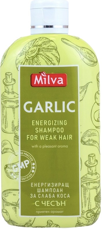 Milva Šampon s Česnekem energizující pro oslabené vlasy 200 ml