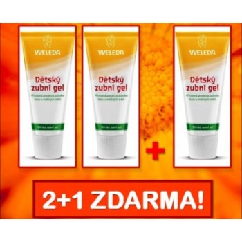 Weleda dětský zubní gel 50 ml 2+1 zdarma