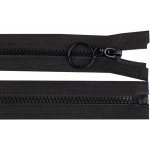 Kostěný zip 4 mm dělitelný s kroužkem délka 30 cm - černá – Hledejceny.cz