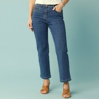 Rovné zkrácené džíny pro menší postavu modré – Hledejceny.cz