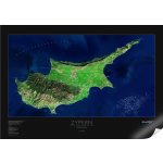 Albedo39 Kypr - satelitní mapa 100 x 70 cm Varianta: bez rámu v tubusu, Provedení: papírová mapa – Hledejceny.cz