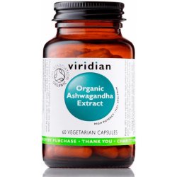 Viridian Organic Ashwagandha extract 60 kapslí