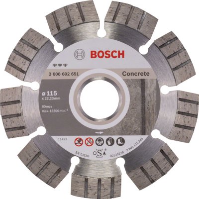 Bosch diamantový kotouč na beton Best for Concrete 115 x 22,2 x 2,2 x 12mm – Zboží Mobilmania