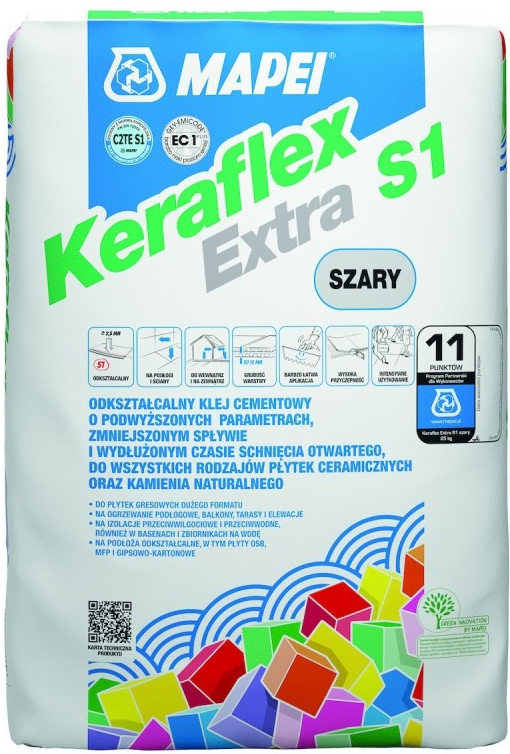 Mapei Keraflex Extra S1 Lepidlo 25 kg šedé od 430 Kč - Heureka.cz