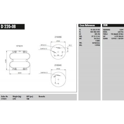 Měch pérování SAF zved.naprav. M12x1,5 vzuch. | Zboží Auto