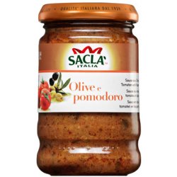 Sacla Olivová omáčka s rajčaty a kapary lehce pikantní 190 g