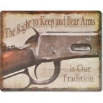 Plechová cedule The Right to Keep Arms 38 cm x 30 cm – Zboží Dáma