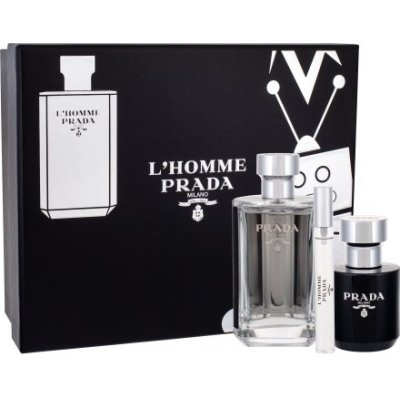 Prada L´Homme EDT 100 ml + sprchový krém 100 ml + EDT 10 ml dárková sada – Zbozi.Blesk.cz