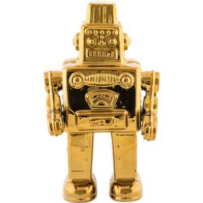Dekorační figurka MEMORABILIA MY ROBOT 30 cm, zlatá, porcelán, Seletti – Hledejceny.cz