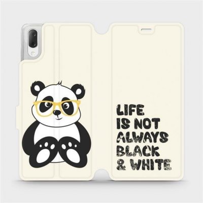 Pouzdro Mobiwear parádní flip Sony Xperia L3 - M041S Panda - life is not always black and white – Zboží Mobilmania