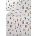 Livarno povlečení z jemného flanelu domečky 140x200 70x90 – Zboží Dáma