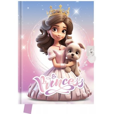 JUNIOR Památník S8 14x18 cm 80 listů čiré se zámkem Princess – Hledejceny.cz