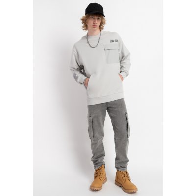 Reporter Young Chlapecké šedé cargo džíny se sepraným efektem a gumou v pase ŠEDÁ – Zboží Mobilmania