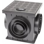 Bielbet Dvorní vpusť s plným víkem Černá 250 x 250 x 250 mm – Zboží Dáma