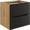 Koupelnový nábytek Comad Ocean Black skříňka 60x46x57 cm černá-dub OCEAN BLACK 82-60-2S