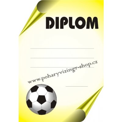 Fotbal diplom A4 č.26 – Hledejceny.cz